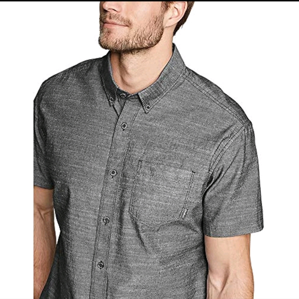Eddie Bauer Mr Grifton Classic Fit SS Shirt 2XL NWT Navy
